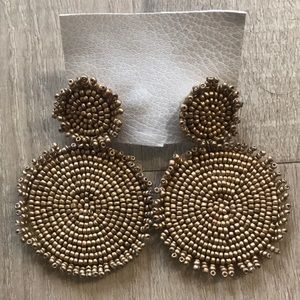 Gold Beaded Earrings